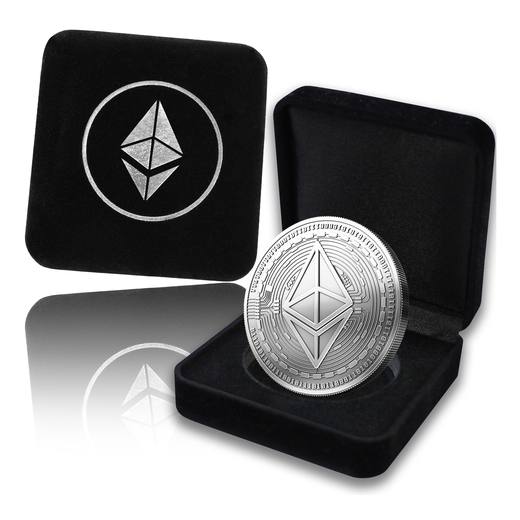Ethereum-Medaille mit Rahmen und Geschenkbox